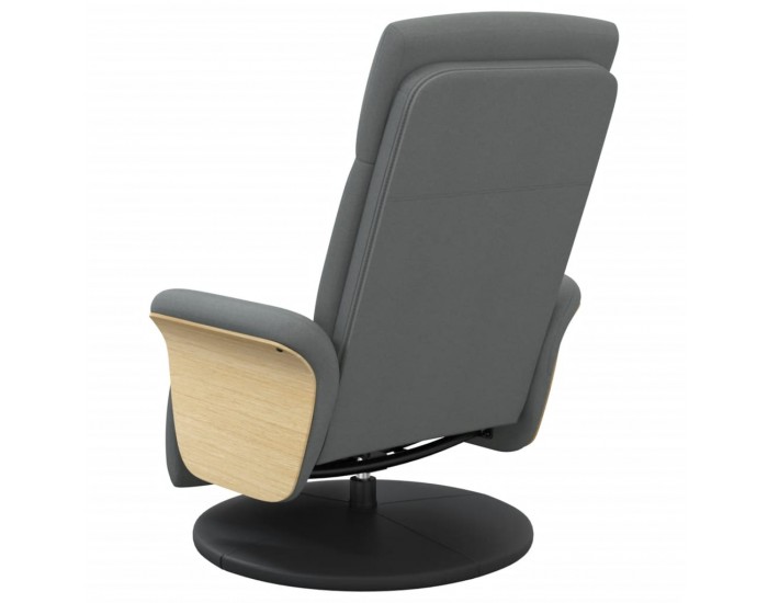 Sonata H Реклайнер стол с поставка за крака, тъмносив, плат