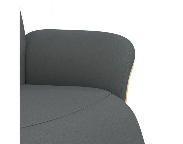 Sonata H Реклайнер стол с поставка за крака, тъмносив, плат