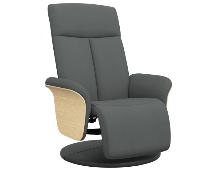 Sonata H Реклайнер стол с поставка за крака, тъмносив, плат