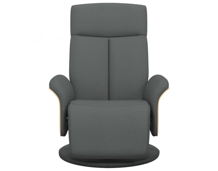 Sonata H Реклайнер стол с поставка за крака, тъмносив, плат