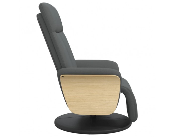 Sonata H Реклайнер стол с поставка за крака, тъмносив, плат