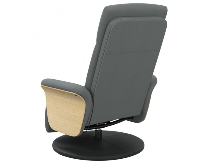 Sonata H Масажен реклайнер стол с поставка за крака, тъмносив, текстил