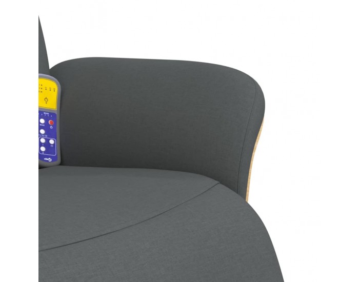 Sonata H Масажен реклайнер стол с поставка за крака, тъмносив, текстил