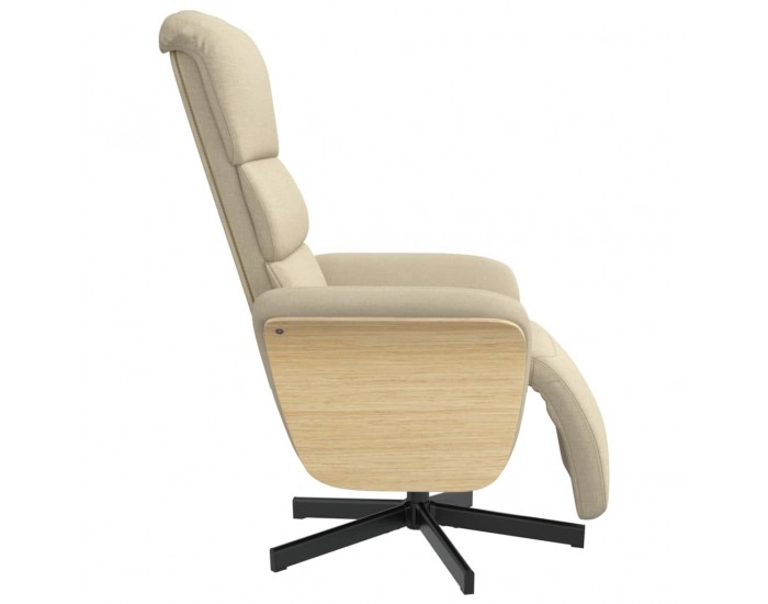 Sonata H Реклайнер стол с поставка за крака, кремав, текстил