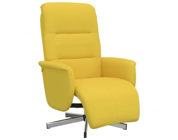 Sonata H Реклайнер стол с поставка за крака, светложълт, текстил