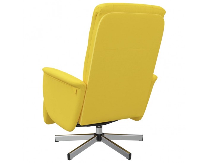 Sonata H Реклайнер стол с поставка за крака, светложълт, текстил