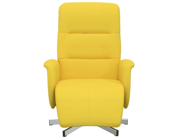 Sonata H Реклайнер стол с поставка за крака, светложълт, текстил