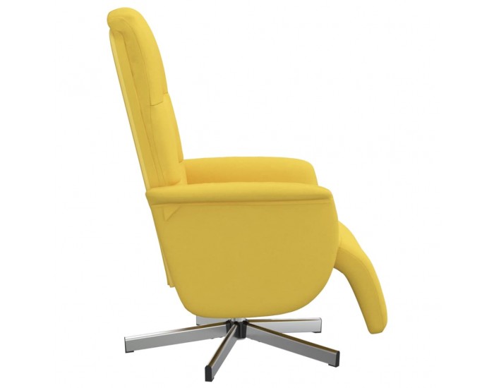 Sonata H Реклайнер стол с поставка за крака, светложълт, текстил