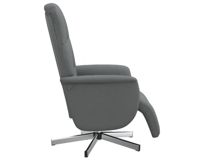 Sonata H Реклайнер стол с поставка за крака, тъмносив, плат