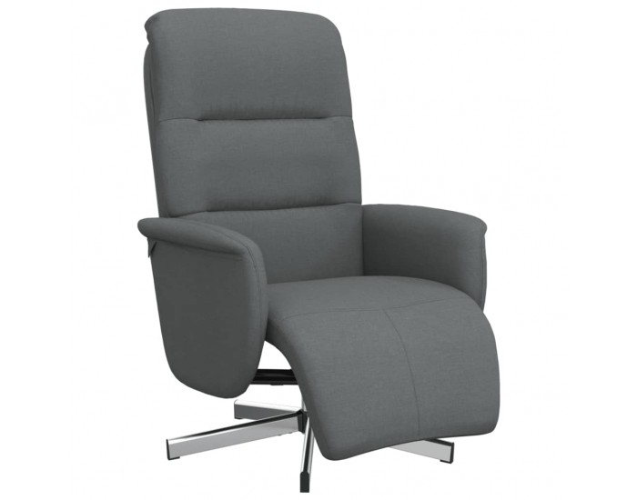 Sonata H Реклайнер стол с поставка за крака, тъмносив, плат