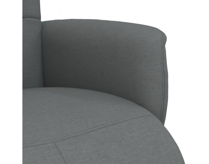 Sonata H Реклайнер стол с поставка за крака, тъмносив, плат