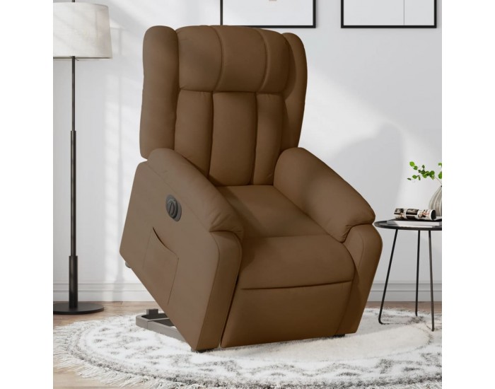 Sonata H Електрически изправящ реклайнер стол, кафяв, текстил