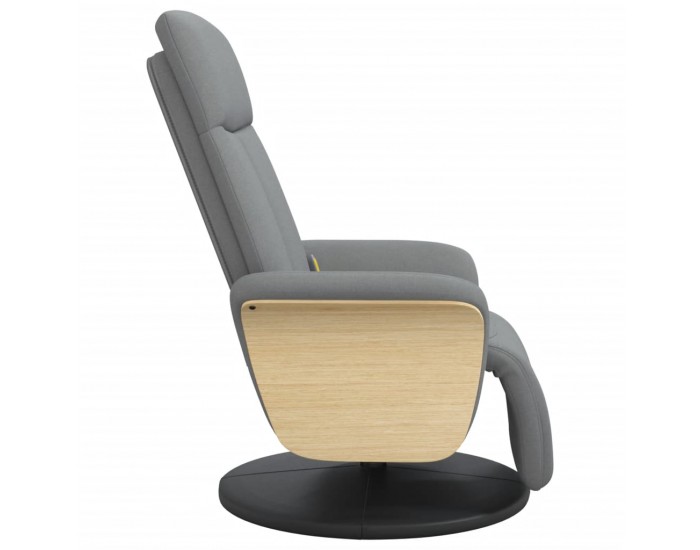 Sonata H Масажен реклайнер стол с поставка за крака, светлосив, текстил