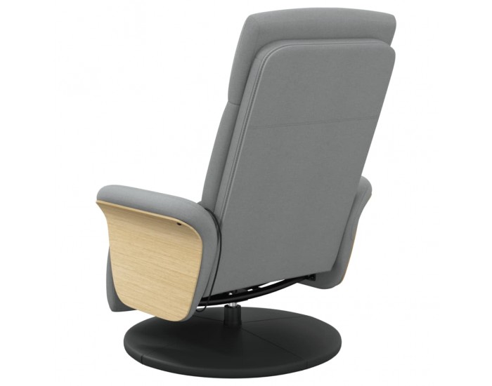 Sonata H Масажен реклайнер стол с поставка за крака, светлосив, текстил