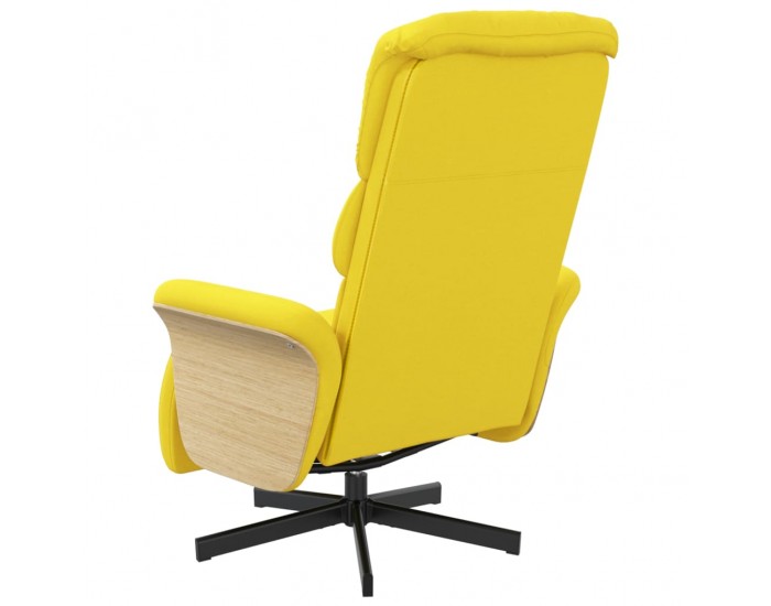 Sonata H Реклайнер стол с поставка за крака, светложълт, текстил