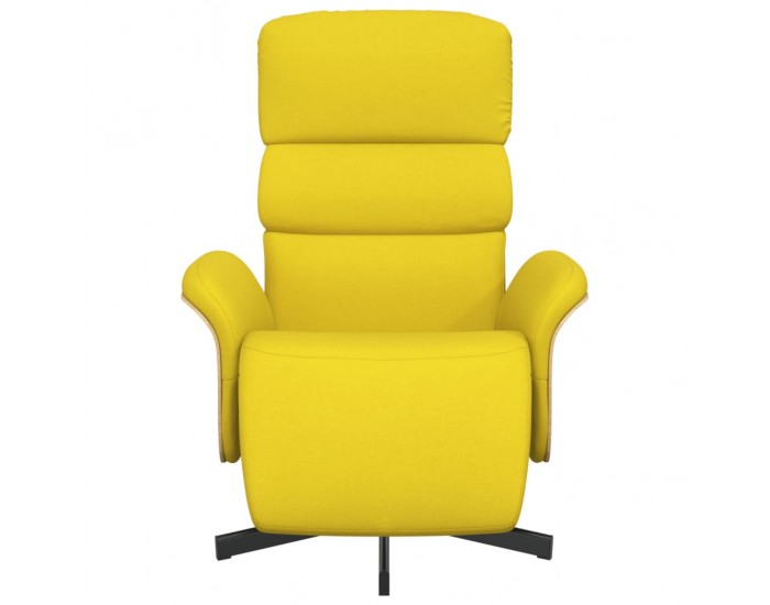 Sonata H Реклайнер стол с поставка за крака, светложълт, текстил
