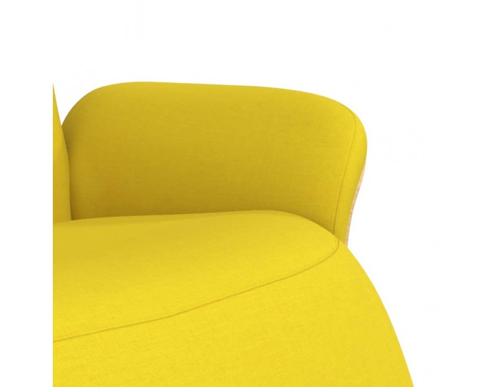 Sonata H Реклайнер стол с поставка за крака, светложълт, текстил