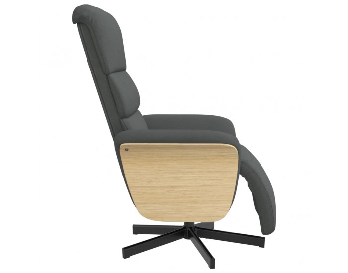 Sonata H Реклайнер стол с поставка за крака, тъмносив, плат