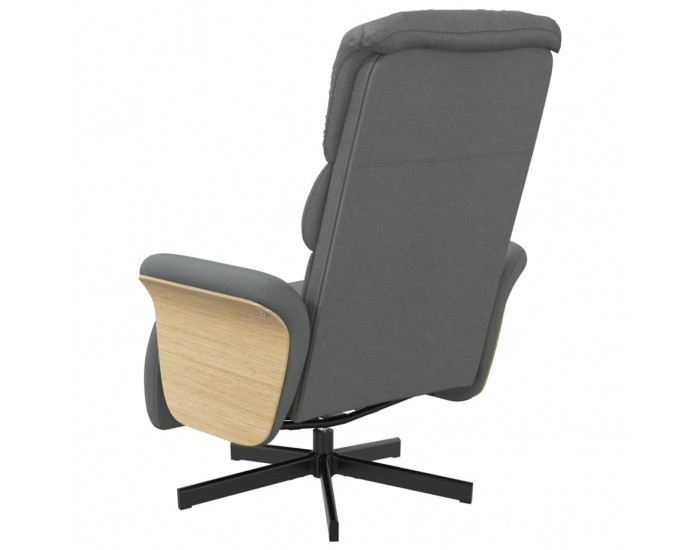 Sonata H Реклайнер стол с поставка за крака, тъмносив, плат