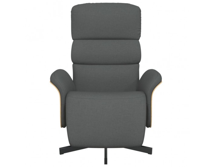 Sonata H Реклайнер стол с поставка за крака, тъмносив, плат