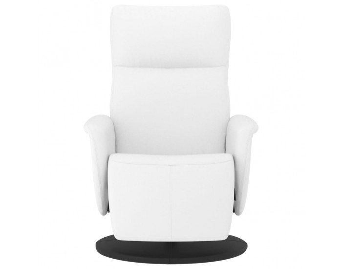 Sonata H Наклоняем стол с поставка за крака, бял, изкуствена кожа