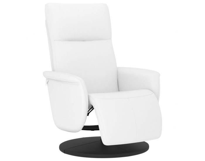 Sonata H Наклоняем стол с поставка за крака, бял, изкуствена кожа