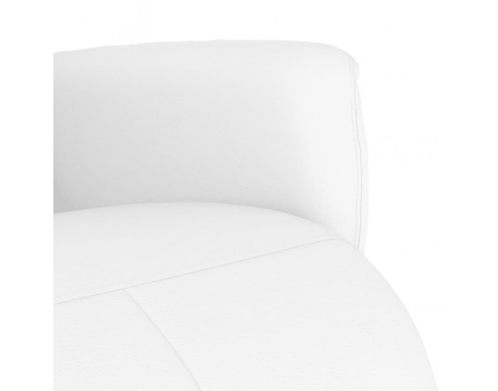 Sonata H Наклоняем стол с поставка за крака, бял, изкуствена кожа