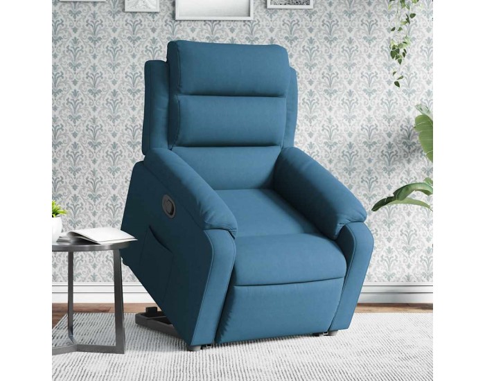 Sonata H Изправящ реклайнер стол, син, кадифе