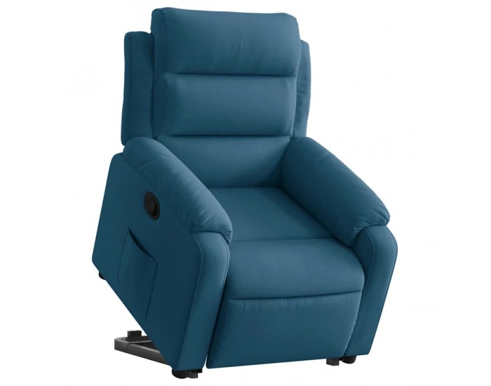 Sonata H Изправящ реклайнер стол, син, кадифе