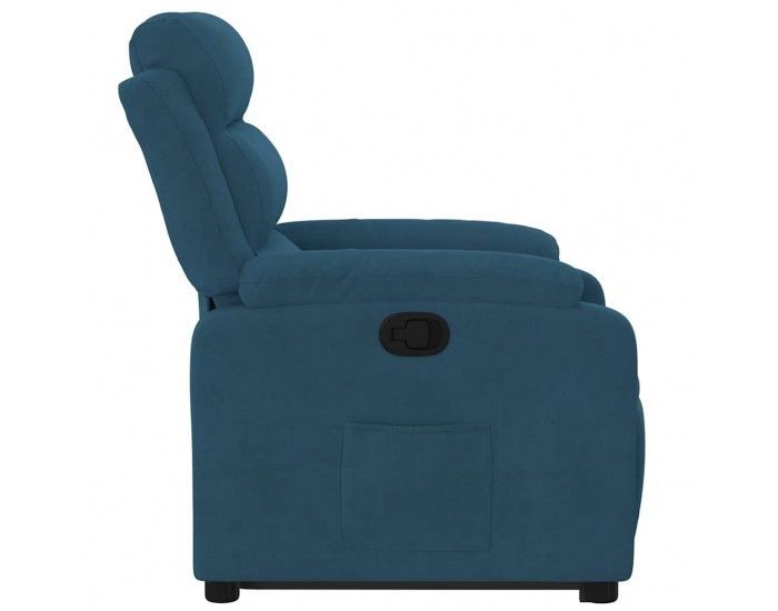 Sonata H Изправящ реклайнер стол, син, кадифе