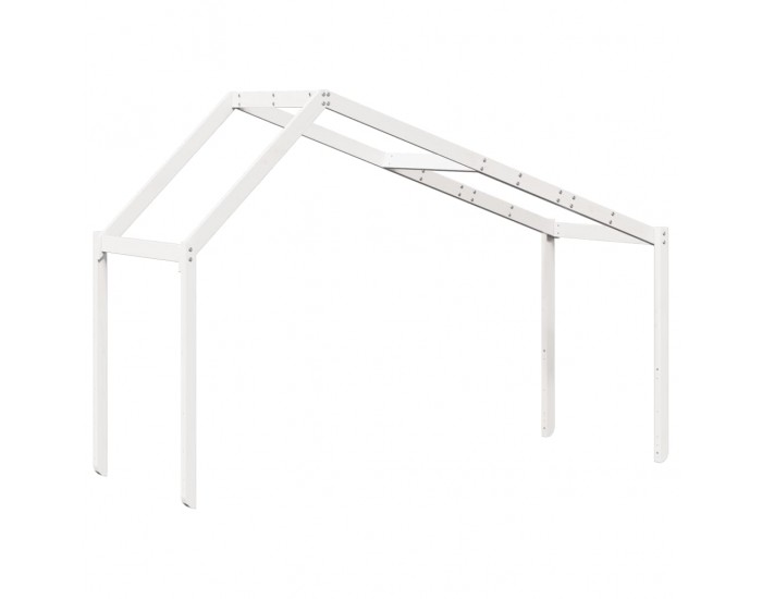 Sonata H Покрив за детско легло, бял, 203x80,5x142 см, бор масив