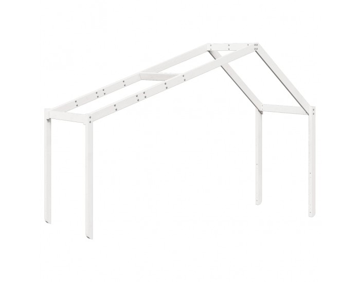 Sonata H Покрив за детско легло, бял, 203x80,5x142 см, бор масив