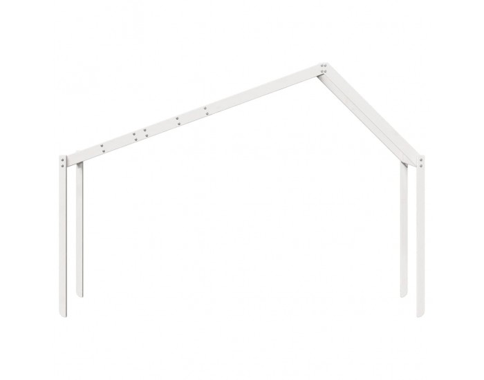 Sonata H Покрив за детско легло, бял, 203x80,5x142 см, бор масив