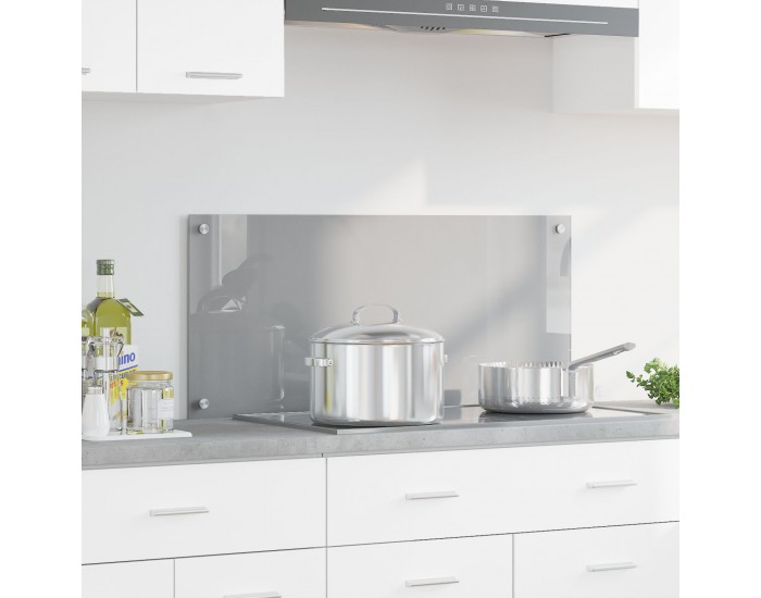 Sonata H Осветление за кухня Светлосиво 90x40x0,6 см Закалено стъкло