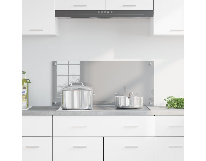 Sonata H Осветление за кухня Светлосиво 90x40x0,6 см Закалено стъкло