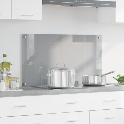 Sonata H Кухненски Накрайник Светло Сив 90x50x0.6 см Закалено Стъкло - Кухненски аксесоари