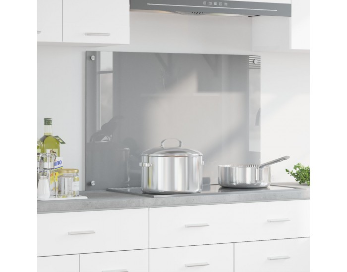 Sonata H Кухненско осветление за гръб Светлосиво 90x60x0,6 см от закалено стъкло