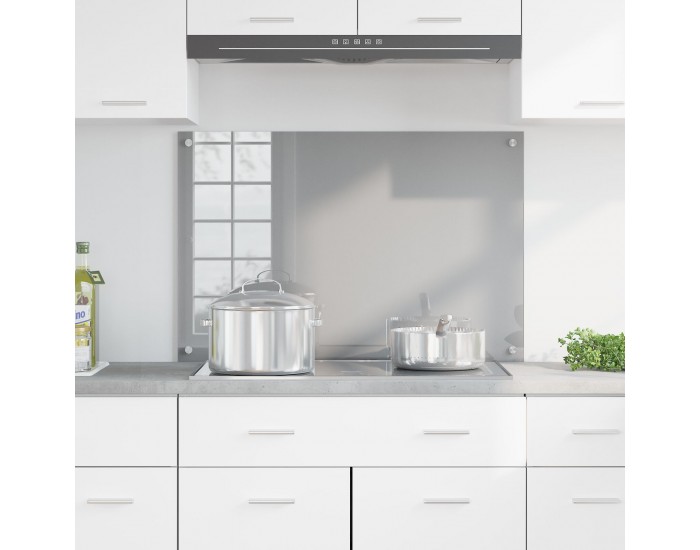 Sonata H Кухненско осветление за гръб Светлосиво 90x60x0,6 см от закалено стъкло