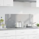 Sonata H Кухненски стенен панел Светлосиво 100x40x0,6 см Закалено стъкло