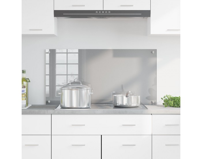 Sonata H Кухненски фон от светлосиво закалено стъкло 100x50x0,6 см