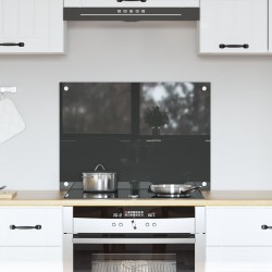 Sonata H Кухненска облицовка Тъмен сив 70x50x0,6 см Закалено стъкло - Кухненски аксесоари