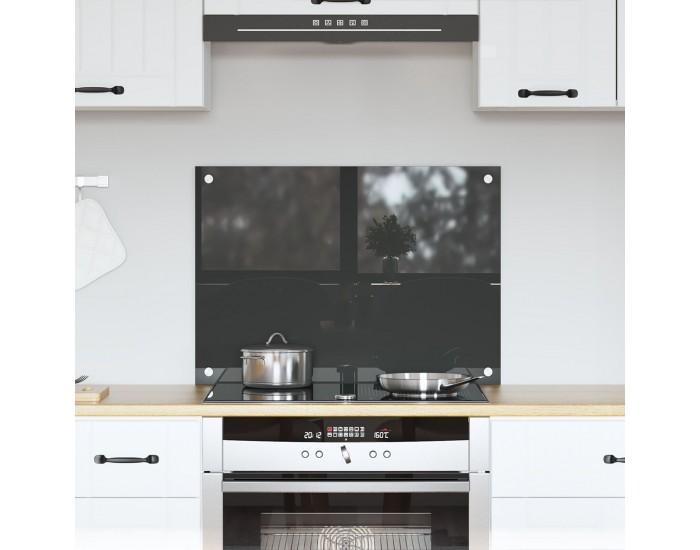 Sonata H Кухненска облицовка Тъмен сив 70x50x0,6 см Закалено стъкло