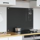 Sonata H Кухненски гръб в тъмен сив цвят - 80x60x0.6 см закалено стъкло