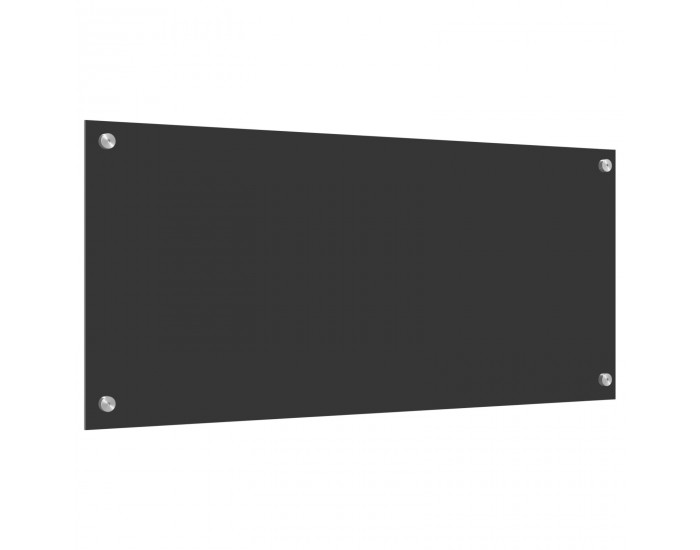 Sonata H Кухненски Тапет Тъмен Сив 90x40x0,6 см Темперирано Стъкло