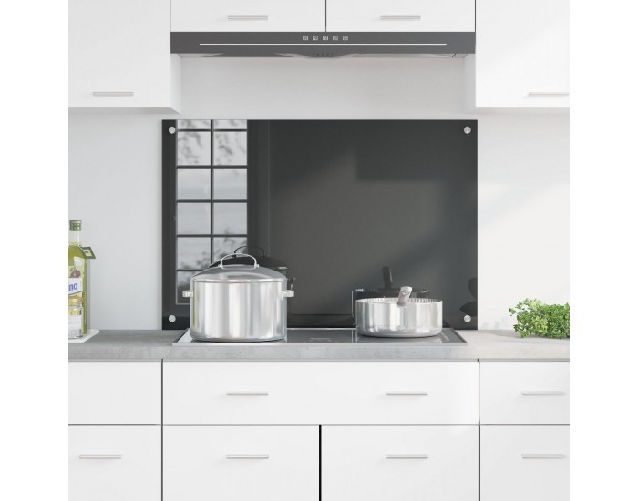 Sonata H Тъмен сив кухненски гръб 90x60x0.6 см от закалено стъкло