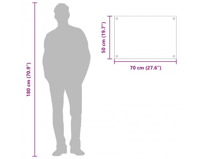 Sonata H Жълти Кухненски Плочки 70x50x0,6 см Закалено Стъкло