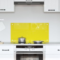 Sonata H Жълт керамичен гръб за кухня 80x40x0,6 см Закалено стъкло - Кухненски аксесоари