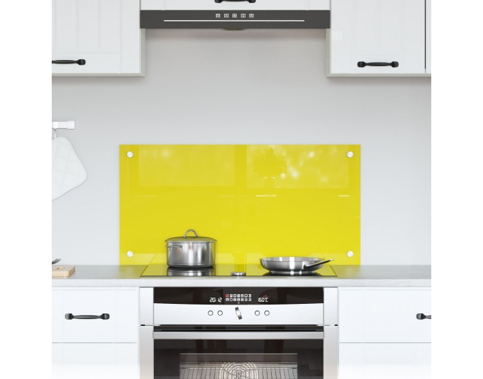 Sonata H Жълт керамичен гръб за кухня 80x40x0,6 см Закалено стъкло