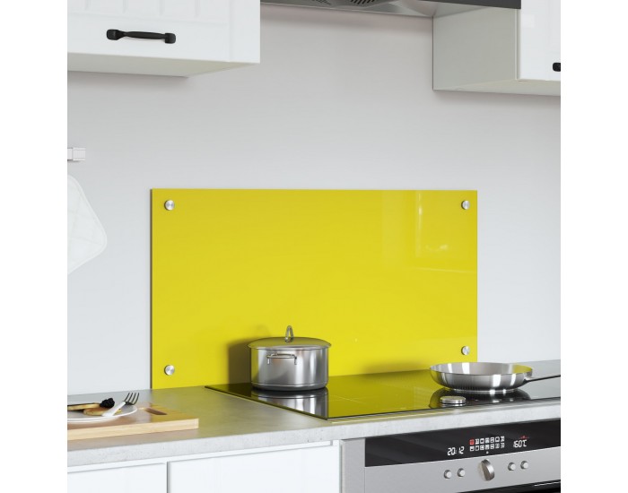 Sonata H Жълт керамичен гръб за кухня 80x40x0,6 см Закалено стъкло
