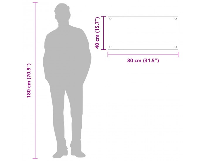 Sonata H Жълт керамичен гръб за кухня 80x40x0,6 см Закалено стъкло